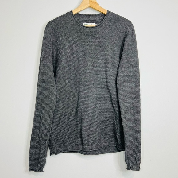 Textured Lightweight Knit Luxury Blend Fisherman Crewneck M - Picture 1 of 5